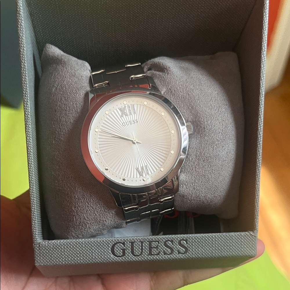 Guess Silver-Tone Men's Watch